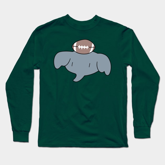 Football Elephant Face Long Sleeve T-Shirt by saradaboru